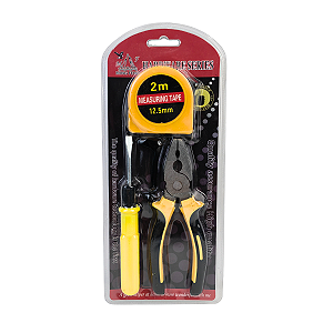 Kit Ferramentas Mãos a Obra 3 Peças