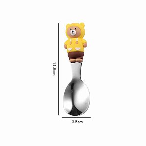 Colher Baby Urso de Touca Colors - Allmini
