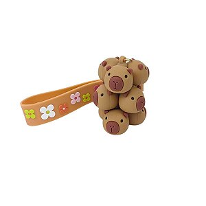 Chaveiro Cacho de Cabeças de Mini Capivara- Allmini