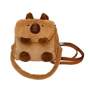 Mochila Capivara Feliz Vários Bolsos