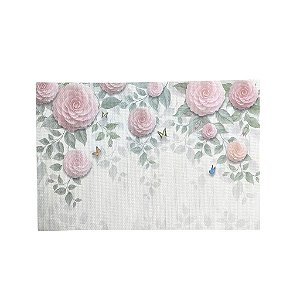 Jogo Americano Floral Rosas Minimalistas