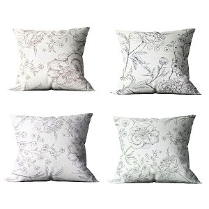 Capa de Almofada Floral Clássico