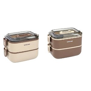 Pote de Marmita com Colher e 2 Divisórias Removíveis, 1800ml
