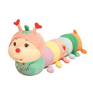 Brinquedo de Pelúcia Centopeia Morango Colorida