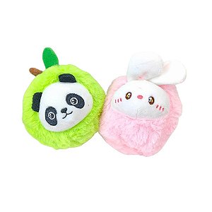Chaveiro de Pelúcia Animais Fofos Pom Pom
