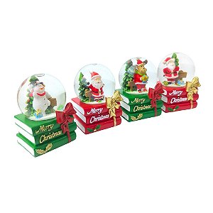 Ornamento Globo de Neve Red and Green - Allmini