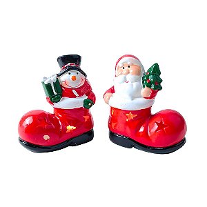 Ornamento de Natal Botinhas Vermelha- Allmini