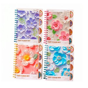 Caderno Espiral De Flores - Allmini
