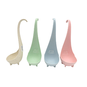 Concha para Sopa Vazada Elefante Tons Pasteis - Allmini