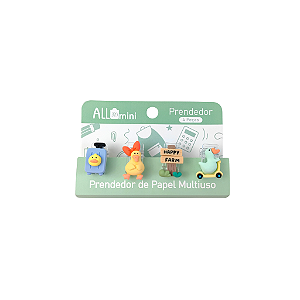 Conjunto de Prendedores de Papel, Patinhos (Happy Farm) - Allmini