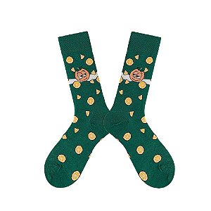 Meia Cano Médio Abobora Feliz