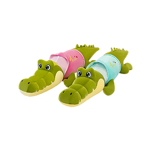 Brinquedo de Pelúcia Jacaré com Moleton com Touca