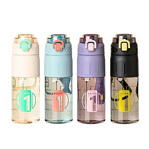 Garrafa de Água com Trava de Antivazamento Become Colors 680ml