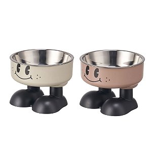 Comedouro para PET com Rostinho Feliz e Pernas