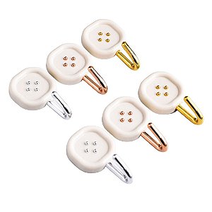 Conjunto de Gancho de Parede Formato de Botão