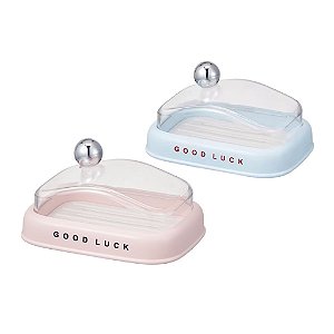Saboneteira com Tampa Good Luck Cores Pasteis