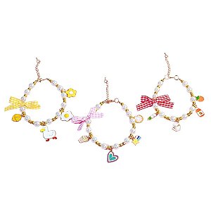 Colar para PET de Miçanga e Pérola Artificial