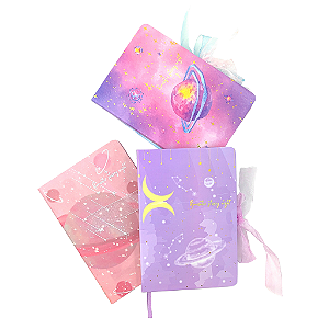 Caderno Diário Estrelar Saturno