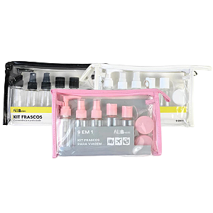 Kit frasco para viagem seu acompanhante 9 em 1 - Allmini