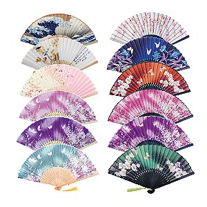 Leque Estilo Oriental Diversas Estampas