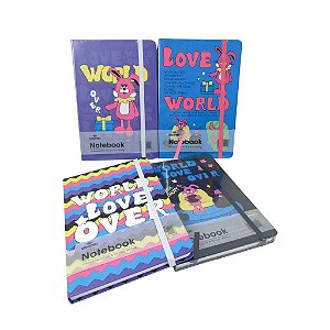 Caderno Brochura Pautado Coelho World Love Over