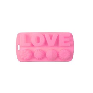 Forma de Silicone Love e Flores - Allmini