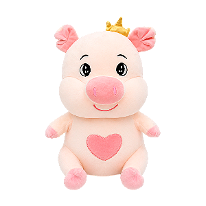 Brinquedo de Pelúcia Porco De Coroa