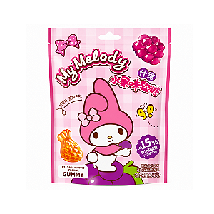 Bala de Goma Sanrio Macia Abacaxi e Groselha 36g