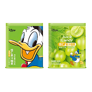 Bala em Lata Disney Pato Donald Uva Verde 105g