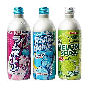 Refrigerante Japonês Sangaria Ramu Bottle Sabores 500ml