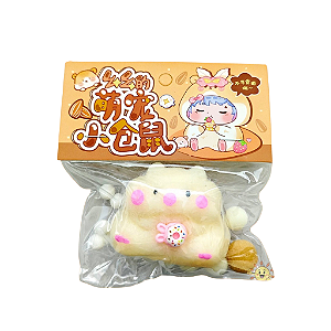 Squishy Antiestresse Hamster Peludinho com Bolinhas