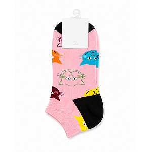Meia Soquete Miaw Color - Allmini