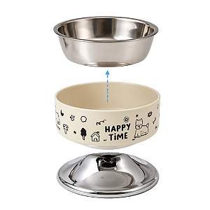 Comedouro Pet Elevado Happy Time - Allmini