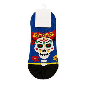 Meia Sapatilha Calavera Flowers - Allmini