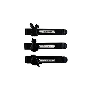 Conjunto de Clipe Prendedor Coelho All Black - Allmini