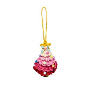 Enfeite de Natal Pinheirinho de Crochê - Allmini