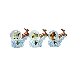 Ornamento Globo de Neve, Rena nas Nuvens - Allmini
