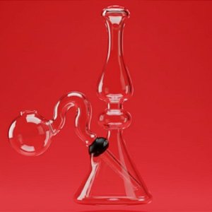 Mini Oil Bong Silhueta 12,5 Cm Transparente
