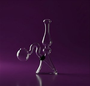 Mini Oil Bong Silhueta 12,5 Cm Transparente