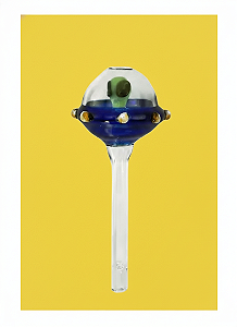 Nave espacial piteira azul