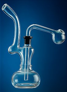 Oil Bong Lamparina Com Downstem Domeless De 8cm Altura 15cm