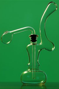 Oil Bong Lamparina Com Downstem Domeless De 10cm Altura 19cm