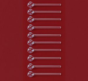 10 Pçs Oil Pipe De Vidro 11 Cm bola 20mm furo 6,5mm