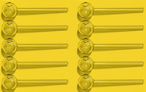 10 Pçs Oil Pipe De Vidro 11cm, bola 25mm, furo 8mm