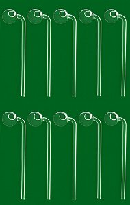 10 Pçs Oil Pipe De Vidro Curvo 15cm Bola 25mm Furo 8