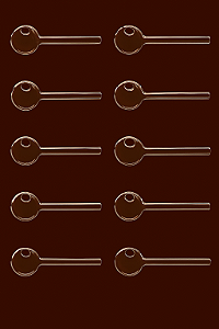 10 Pçs Oil Pipe De Vidro 7 Cm - bola 20mm, furo 6,5mm