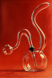 Oil Bong De 18cm De Altura, Domeless Gancho longo - Cisne