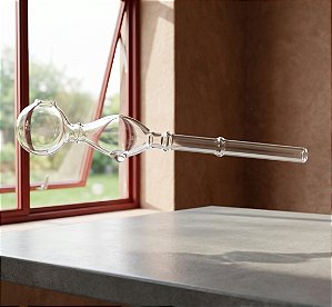 Oil pipe pezinhos 15cm bola 25mm furo 8mm Transparente