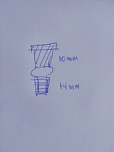 Adaptador macho borracha 14mm para fêmea vidro 10mm