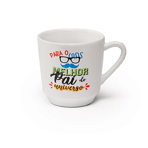 Caneca Lisa Branca Decorada Pai 200 ml